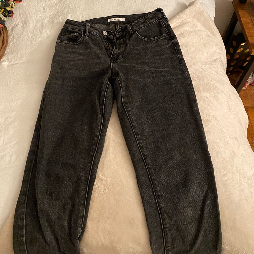 Black washed Pacsun Mom jeans